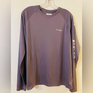 Columbia Unisex Lavender Long Sleeve PFG Tee Sz XL